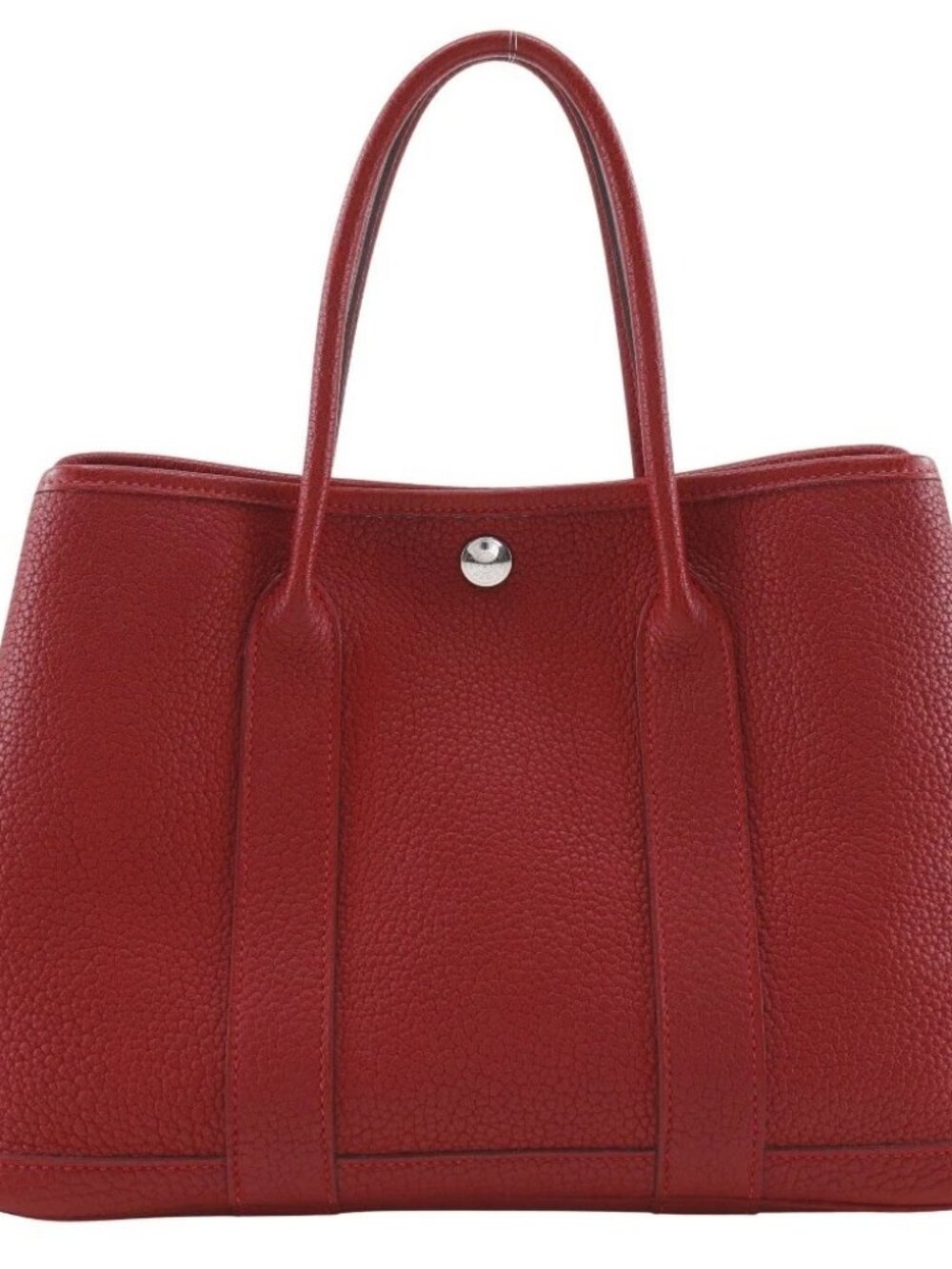 HERMES Garden party TPM Handbag Red Negonda Women
